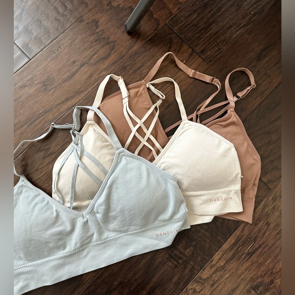 Set of 3 Danskin Strappy Bralettes